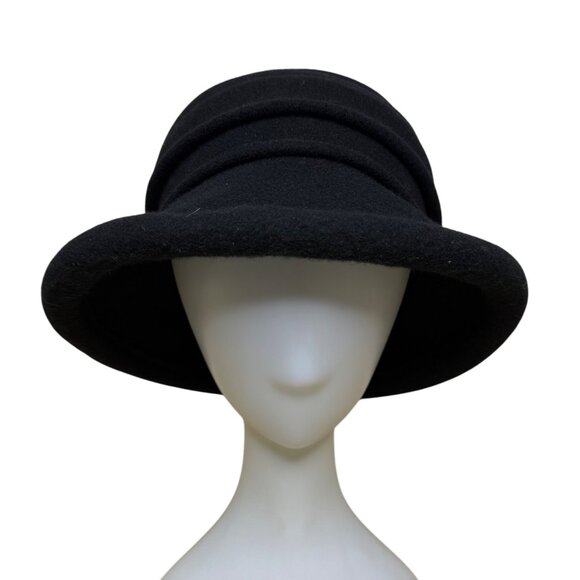 Parkhurst Womens Black Wool Clochet Hat Canada Winter Style Size OS - Picture 1 of 5